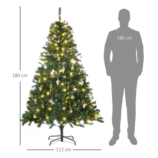 Kerstboom Met Decoratie 200 LED's 745 Tips 112 X H180 Cm 3