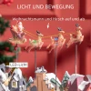 Kerstdecoratie, Kerstdorp, 22 Kleurrijke LED's, Beweegbaar Kerstteam, 38,5 X 20,5 X 33 Cm 6