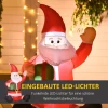 Kerstdecoratie Kerstman, 1,2 M, Zelfopblazend, LED's, Inclusief Ventilator, Rood + Wit 4