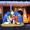Kerstdecoratie, Kerststal Met Boog, Opblaasbaar, Groot, Inclusief Ventilator, 206 X 95 X 157 Cm 2