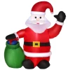 Kerstdecoratie Opblaasbare Kerstman Outdoor Kerstdecoratie Met Blower 1,2m Rood + Wit 1