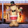 Kerstdecoratie Peperkoekmannetje Met Zuurstok, Opblaasbaar, Groot, Inclusief Ventilator 175 X 82 X 238 Cm 2