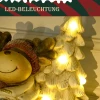 Kerstdecoratie, Rendier Met Kerstboom, Warme LED-verlichting, Werkt Op Batterijen, Binnen En Buiten, 44 Cm 5