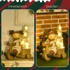Kerstdecoratie, Rendier Met Kerstboom, Warme LED-verlichting, Werkt Op Batterijen, Binnen En Buiten, 44 Cm 6