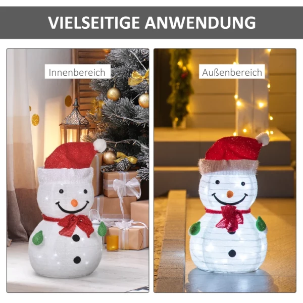 Kerstdecoratie Sneeuwpop Buiten.Kerstdecoratie Kerstlicht, Incl. LEDS, 30cm X 30cm X 51cm, Rood+wit 6