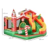 Kerstspringkasteel, Zelfopblazend, Inclusief Ventilator, 290 Cm X 280 Cm X 220 Cm, Geel + Groen + Rood 3