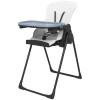 Kinderstoel Opklapbare Kinderstoel 5-punts Harnas Dubbel Dienblad Blauw + Zwart + Wit 1