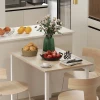 Klaptafel Voor 6 Personen, Eettafel, Keukentafel, Naturel + Zwart 7