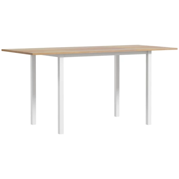 Klaptafel Voor 6 Personen, Eettafel, Keukentafel, Naturel + Zwart 1