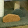 Kleine Krabpaal Met 2 Ligvlakken, Inclusief Speelgoed, Voor Kleine Katten, Groenbeige + Bruin 9