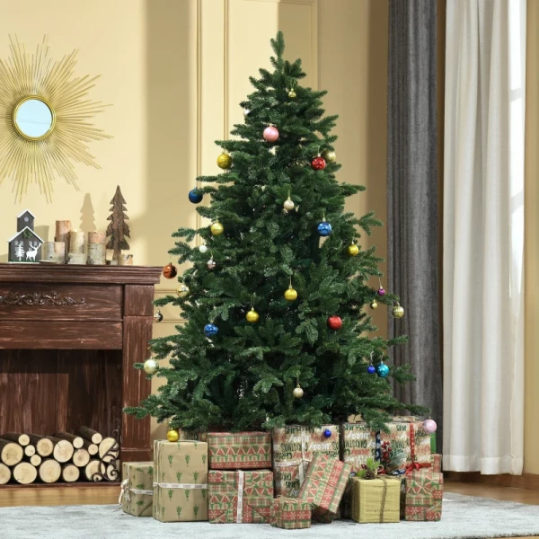 Kunstkerstboom 1,8 M Kerstboom PVC PE Metaal Groen 120 X 180 Cm 2