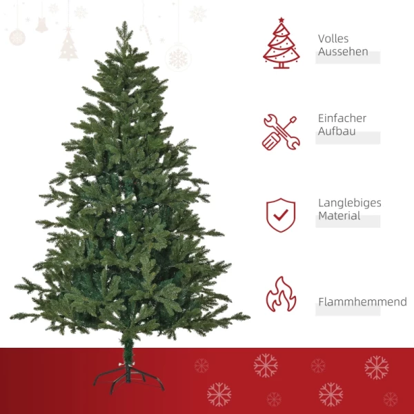 Kunstkerstboom 1,8 M Kerstboom PVC PE Metaal Groen 120 X 180 Cm 4