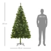 Kunstkerstboom 2,1 M Kerstboom Kerstboom 505 Dikke Dichte Takken Eenvoudig Te Monteren Authentieke Kerstboom Met Metalen Standaard PET Metaal Groen 90 X 210 Cm 3