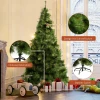 Kunstkerstboom 2,1 M Kerstboom Kerstboom 505 Dikke Dichte Takken Eenvoudig Te Monteren Authentieke Kerstboom Met Metalen Standaard PET Metaal Groen 90 X 210 Cm 7