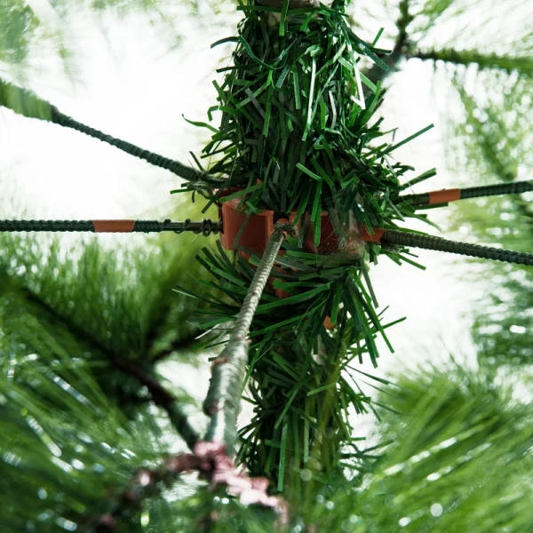 Kunstkerstboom 2,1 M Kerstboom Kerstboom 505 Dikke Dichte Takken Eenvoudig Te Monteren Authentieke Kerstboom Met Metalen Standaard PET Metaal Groen 90 X 210 Cm 8