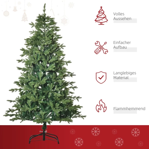 Kunstkerstboom 2,1 M Kerstboom PVC PE Metaal Groen 137 X 210 Cm 4