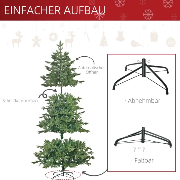 Kunstkerstboom 2,1 M Kerstboom PVC PE Metaal Groen 137 X 210 Cm 6