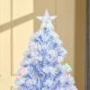 Kunstkerstboom Met 3 LED-lampjes Kerstboom PVC Metaal Wit + Blauw 60 X 120H Cm 5