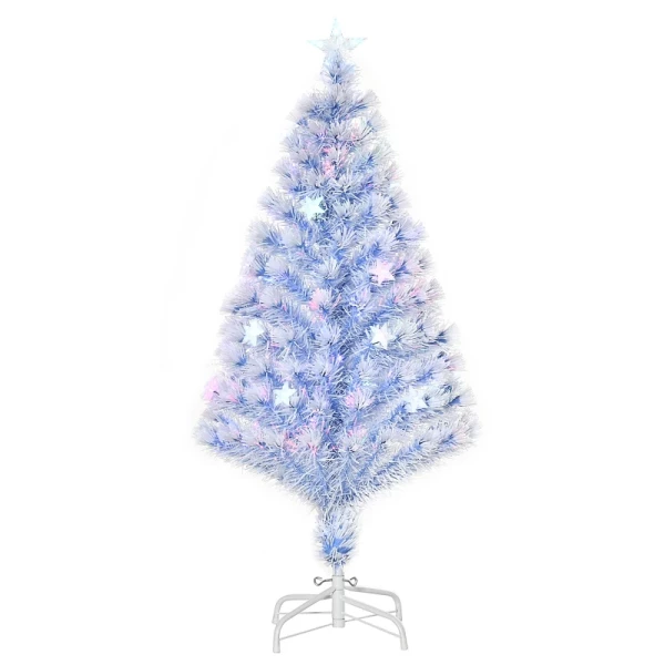 Kunstkerstboom Met 3 LED-lampjes Kerstboom PVC Metaal Wit + Blauw 60 X 120H Cm 1