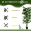 Kunstplant Kunstbamboe Kunstplant 20 Cm X 20 Cm X 180 Cm, Groen + Zwart 6