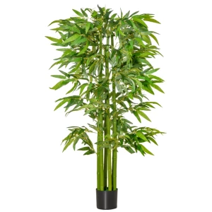 Kunstplanten 160cm Bamboe Kunstplant Kantoorplant Met Plastic Pot Voor Woonkamer, Slaapkamer 1