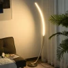 LED-vloerlamp In Gebogen Vorm, Vloerlamp, Vloerlamp, 3000 K Kleurtemperatuur, Aluminium, 50 X 23 X 149 Cm 2