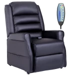 Massagestoel Met Opstahulp, Relaxstoel Met Opstahulp, Inclusief Afstandsbediening, Zwart