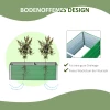 Metalen Hoogslaper, 2 Aparte Plantplekken, Open Vloer, Eenvoudig Te Monteren, 125 X 47 X 40cm, Groen 5