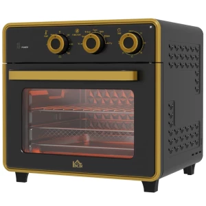 Mini-oven, 20 Liter, Olievrij Frituren, Grillen, Bakken, Hetelucht, 90-230 C, Timer, 1400W, Zwart 1