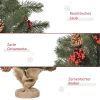 Minikerstboom Kerstdecoratie, Inclusief Decoratie, Rode Bessen, 50 Cm Hoog, Inclusief Cementbasis, Groen + Veelkleurig 5