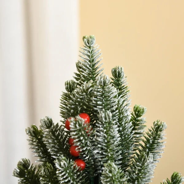 Minikerstboom Met Dennenappels, Rode Bessen En Bertop 50cm Hoog, Veelkleurig 7