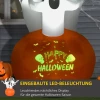 Opblaasbaar Halloween Spook Met Pompoen Verlichting Spook Zelfopblazende Pompoen Spook Pop Decoratie Polyester Wit+Oranje 170 X 90 X 180 Cm 4