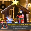 Opblaasbare Kerstboog 2m Bijbelboog Van De Geboorte Van Jezus Kerstdecoratie Opblaasbare Kerststal 1,8m Boog Met LED-verlichting Waterdicht Automatisch Opblazen Polyester 4