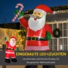 Opblaasbare Kerstman Met LED-verlichting Inclusief Ventilator, Touwen, Grondpinnen, Zandzakken, 140cm X 85cm X 250cm 4