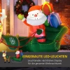 Opblaasbare Kerstman, Opblaasbare Kerstdecoratie, Inclusief Ventilator, Binnen En Buiten, Wit+goud 4