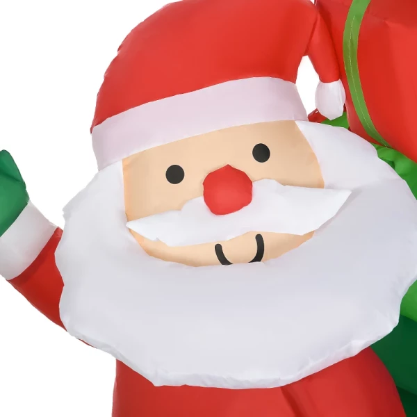 Opblaasbare Kerstman, Opblaasbare Kerstdecoratie, Inclusief Ventilator, Binnen En Buiten, Wit+goud 8