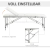 Opklapbare Massagetafels, Cosmetische Tafels, In Hoogte Verstelbare Massagetafel Met Hoofdsteun, Massagebed, Aluminiumschuim, Kunststof, Wit, 215 X 60 X 61-84 Cm 5