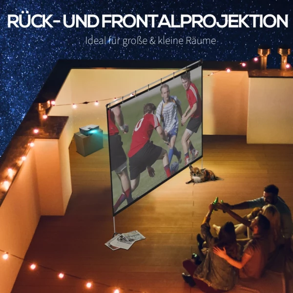 Projectiescherm Filmscherm 295 X 41,5 X 212 Cm Kunststof Wit 5