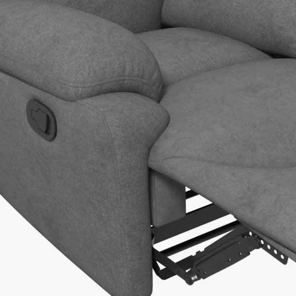 Relaxfauteuil Enkele Bank Lounger 145 Verstelbare Tv-stoel Fauteuil Tv-stoel Met Slaapfunctie Voor Woonkamer Linnen Grijs 93 X 94 X 105,5 Cm 4