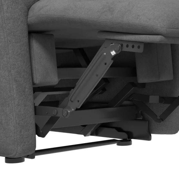 Relaxfauteuil Enkele Bank Lounger 145 Verstelbare Tv-stoel Fauteuil Tv-stoel Met Slaapfunctie Voor Woonkamer Linnen Grijs 93 X 94 X 105,5 Cm 5
