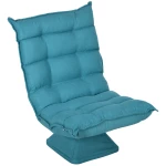 Relaxstoel Leesstoel, Draaibaar, Fluwelen Look, 62 Cm X 70 Cm X 95 Cm, Blauw