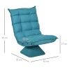 Relaxstoel Leesstoel, Draaibaar, Fluwelen Look, 62 Cm X 70 Cm X 95 Cm, Blauw 3
