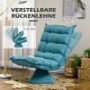 Relaxstoel Leesstoel, Draaibaar, Fluwelen Look, 62 Cm X 70 Cm X 95 Cm, Blauw 4