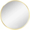 Ronde Wandspiegel Voor Badkamer, Slaapkamer, Hal, Metalen Frame, Kleur: Goud, 50 Cm 1