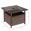 Rotan Tafel Tuintafel Terrastafel Salontafel Met Parasolgat Perfect Voor Tuin Balkonterras 55,5 X 55,5 X 46 Cm Bruin 3