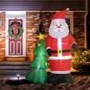 Santa Claus Santa Claus-kerstdecoratie, Zelfopblazend, 2 M, Met Blazer, Groen + Rood 2