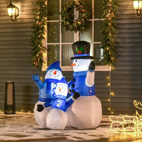 Schneemnner Sneeuwman Kerstdecoratie LED-verlichting 1,8 M Met Blazer Zelfopblazend 2