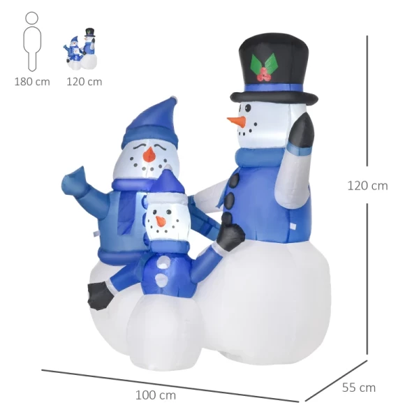 Schneemnner Sneeuwman Kerstdecoratie LED-verlichting 1,8 M Met Blazer Zelfopblazend 3