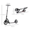 Scooter Kickscooter Opvouwbare Scooter, Opvouwbaar, Schokdemper, Vanaf 14 Jaar, Zwart 3