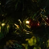 Set Van 2 Kerstbomen Mini Kunstkerstboom Met Dennenappels En Rode Bessen, Ballen En Warm Witte LED-lampjes IP44 Groen PVC Metaal 33 X 75 Cm 8